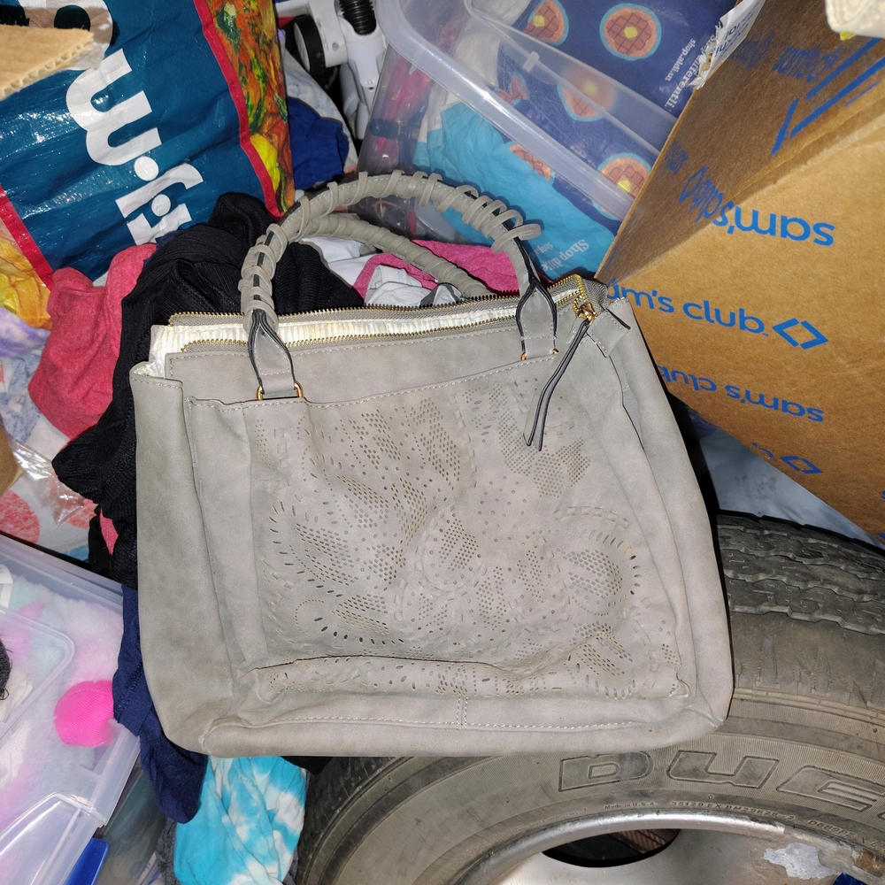 Elegant Gray Handbag